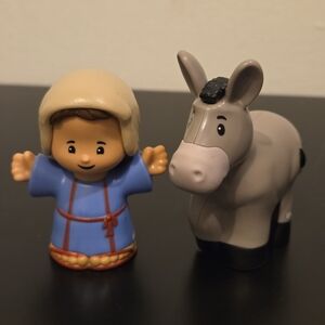 Little People Nativity Joseph And Donkey Figurines